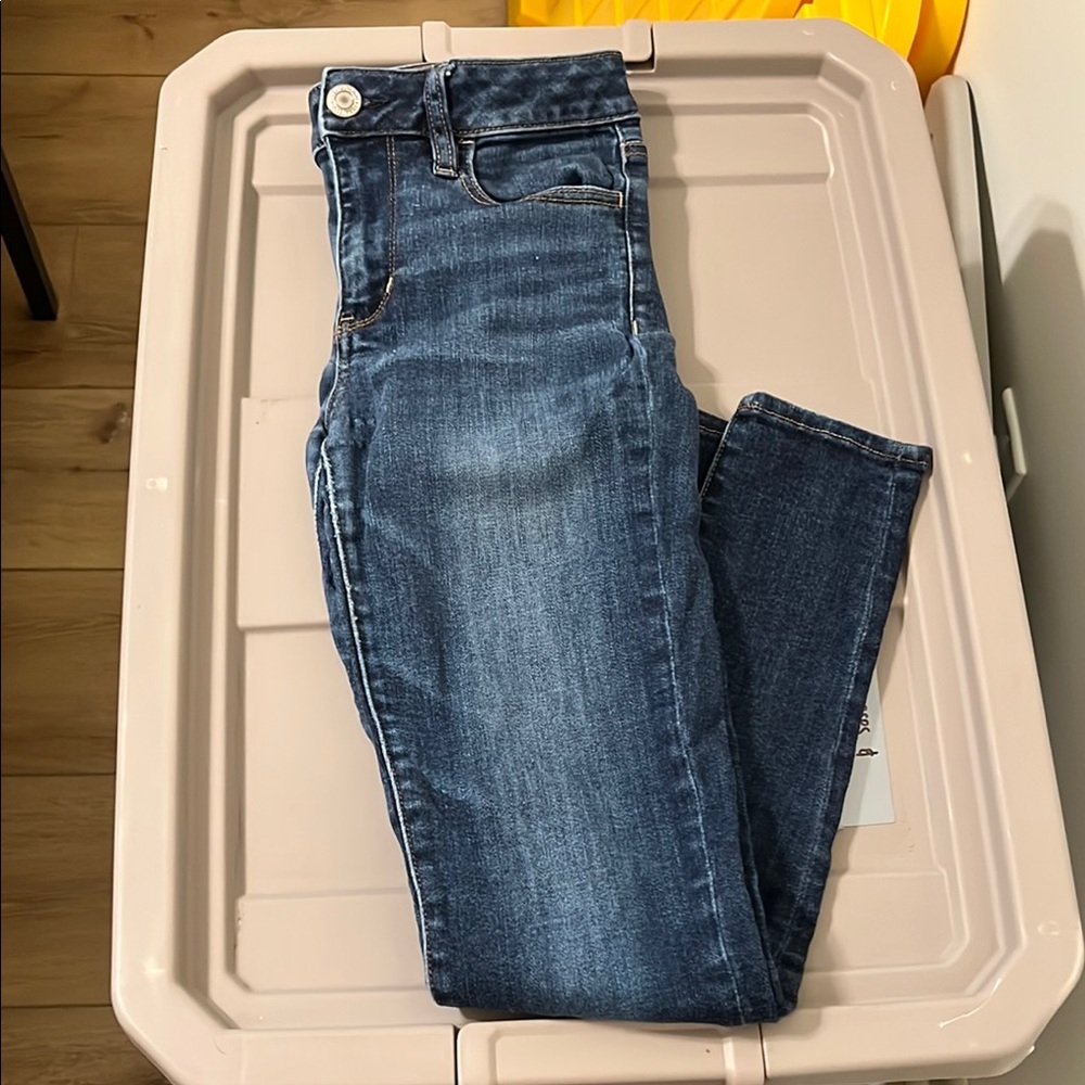 American Eagle Blue Skinny Jeans Classic Style